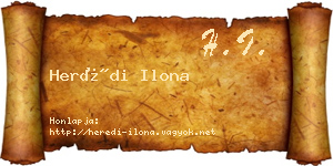 Herédi Ilona névjegykártya